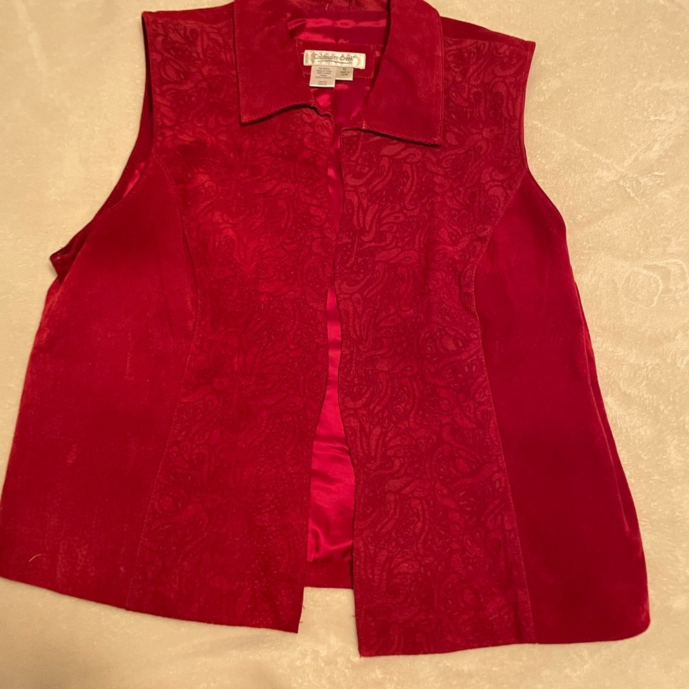 Coldwater Creek Leather Vest XL